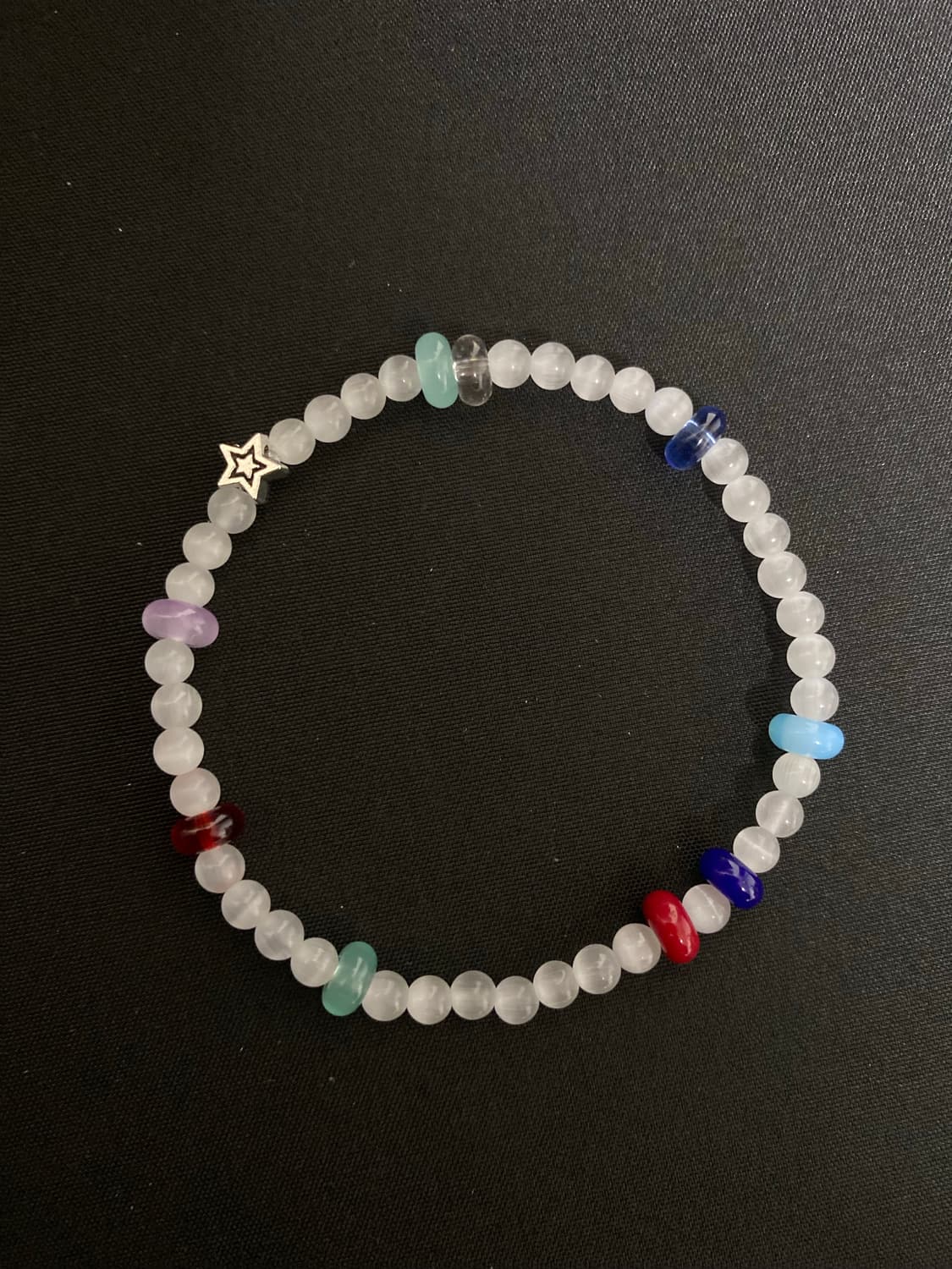 캐츠아이 4mm 컬러믹스 원석 팔찌 상품이미지3