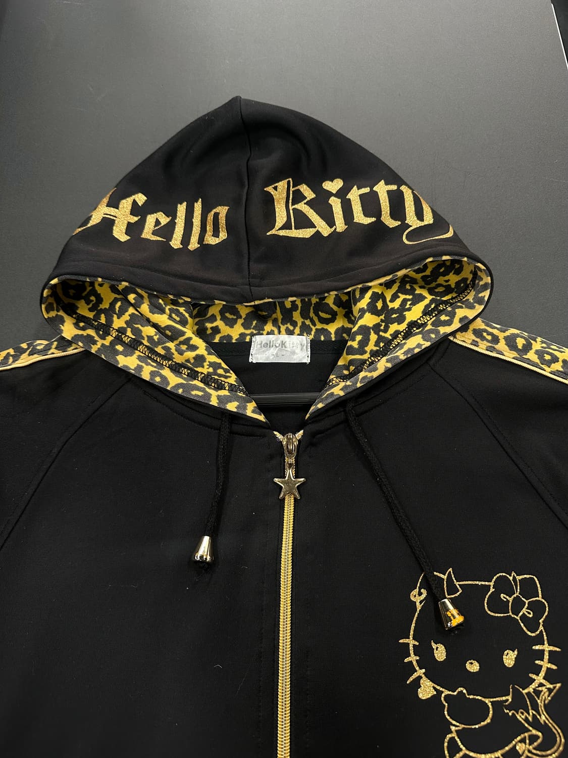 헬로키티 레오파드 갸루 스타 데빌키티 후드집업 상품이미지8