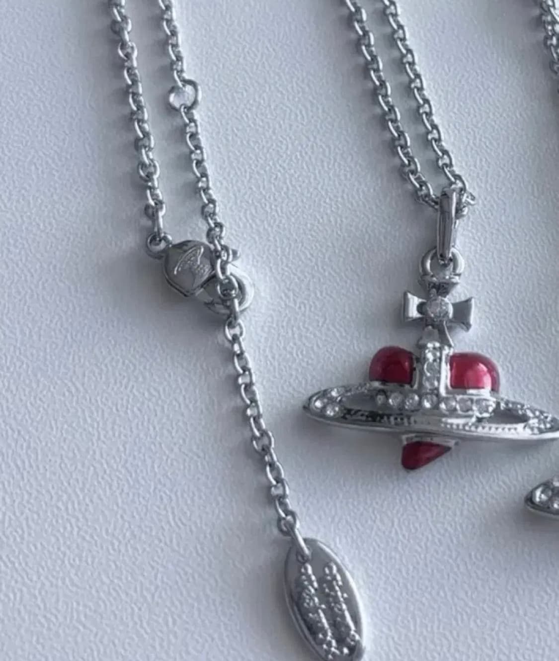 비비안웨스트우드 목걸이 디아망떼 펜던트 레드 빈티지 상품이미지3