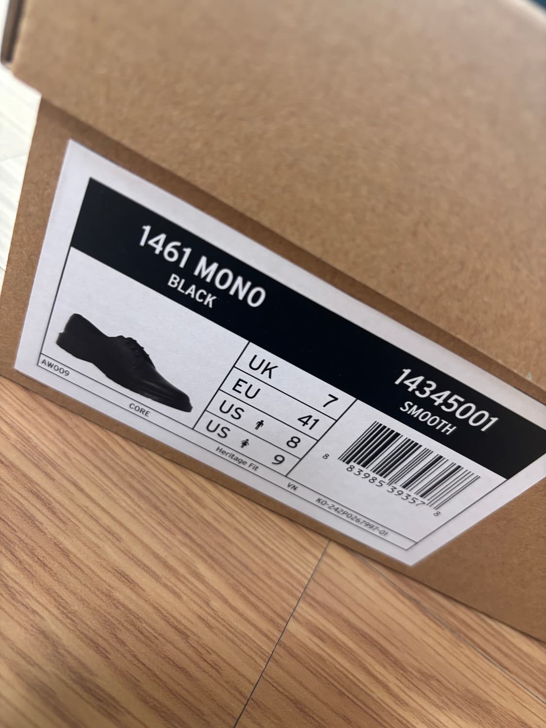 [새상품] 닥터마틴 1461 모노 블랙 260  상품이미지5