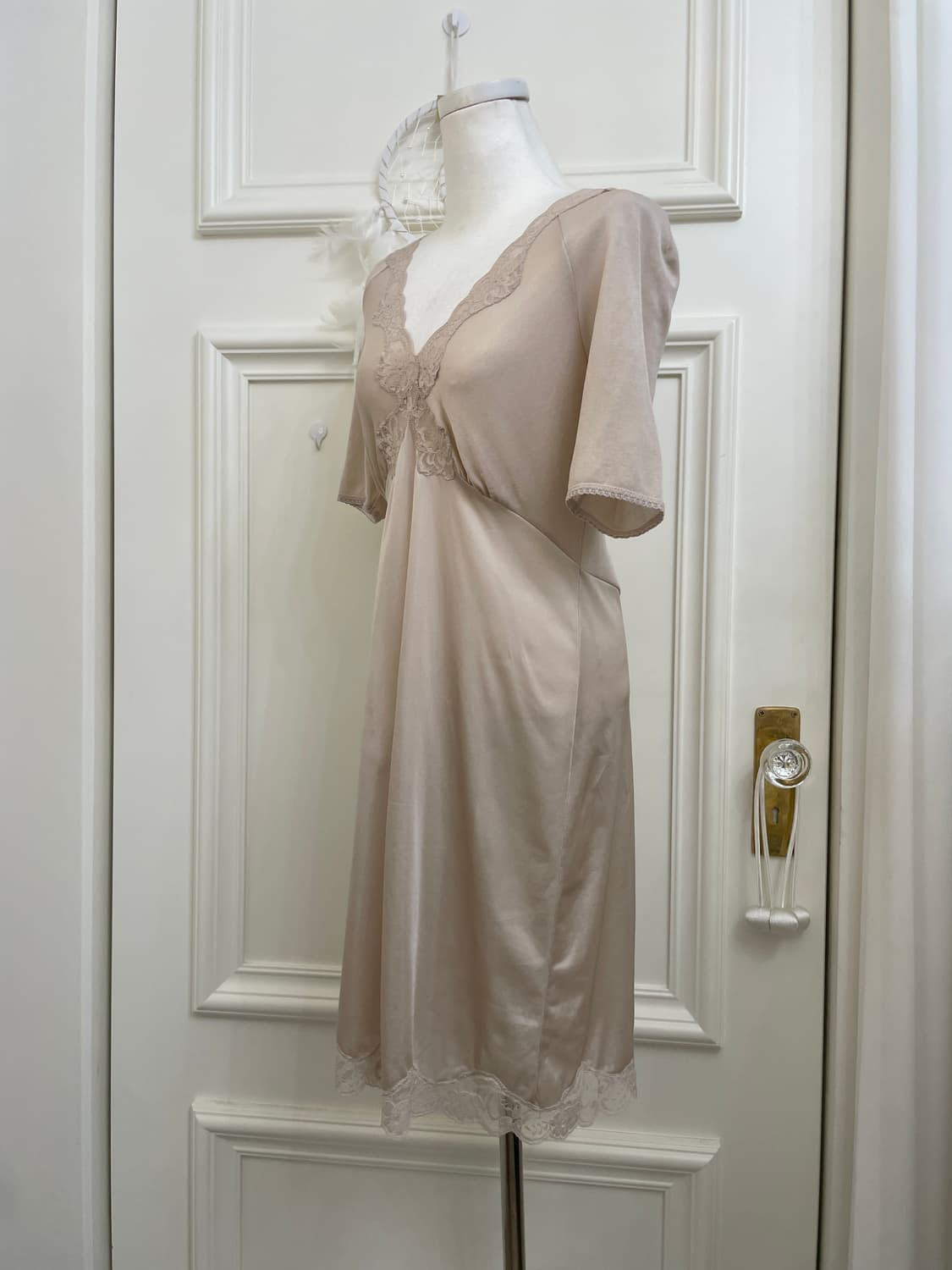 beige lace point inner slip(size-L) 상품이미지2