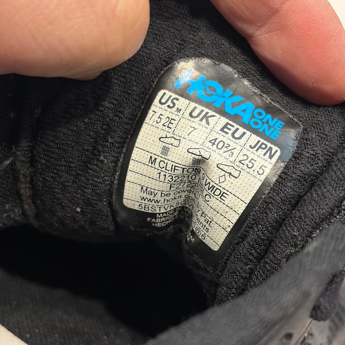 [255] 호카 클리프톤 9 블랙 와이드 상품이미지7