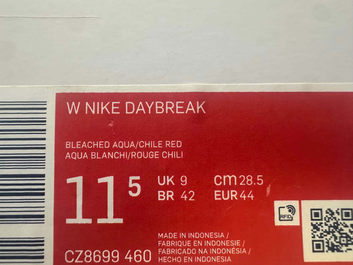 나이키 데이브레이크 블리치드 아쿠아 285 여성사이즈 상품이미지2