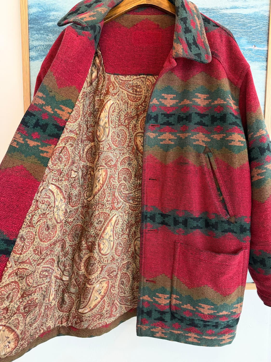 90s 나바호 패턴 빈티지 울 자켓 상품이미지5