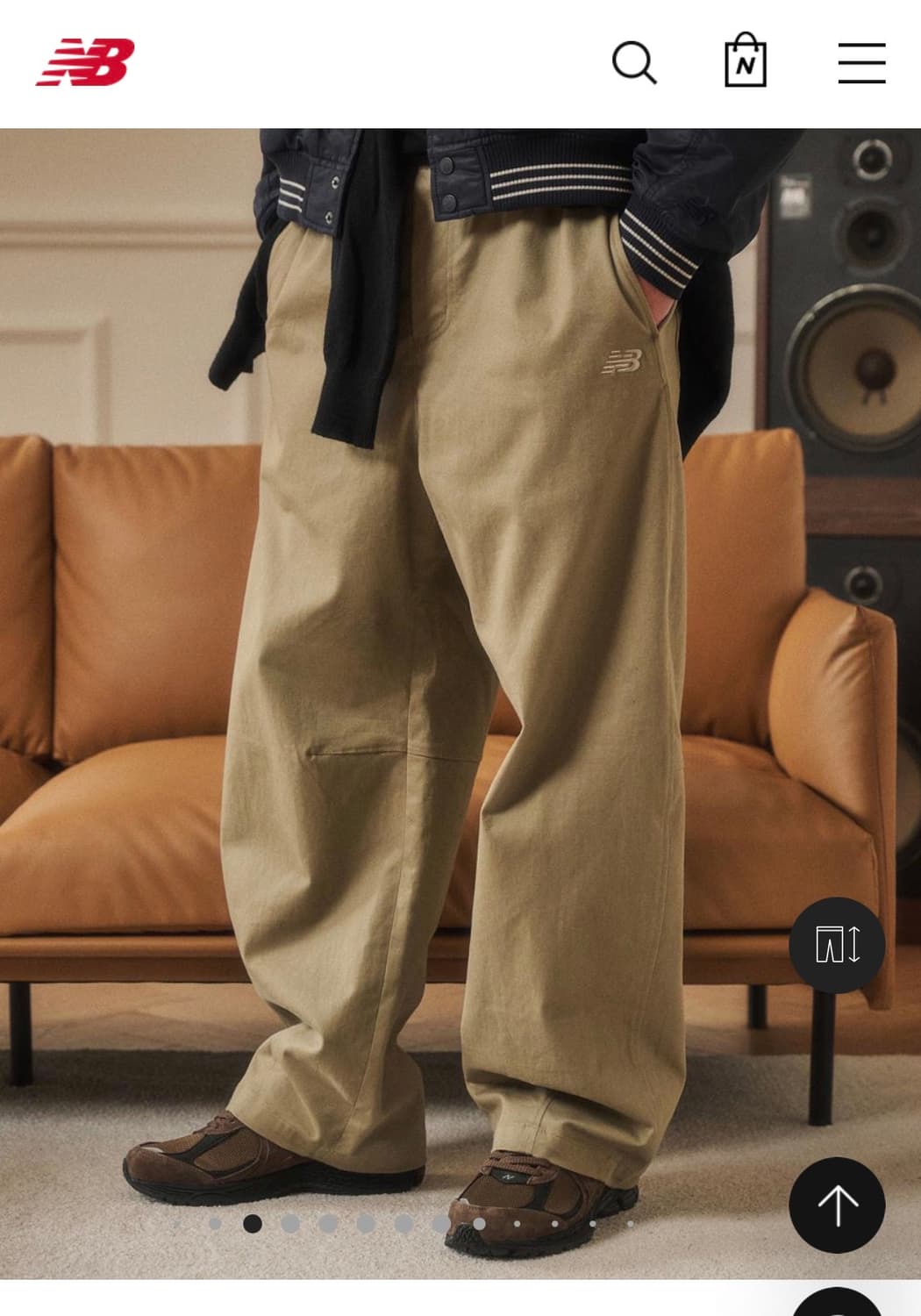 뉴발란스 커브드 와이드 치노 팬츠 m 새상품 상품이미지1