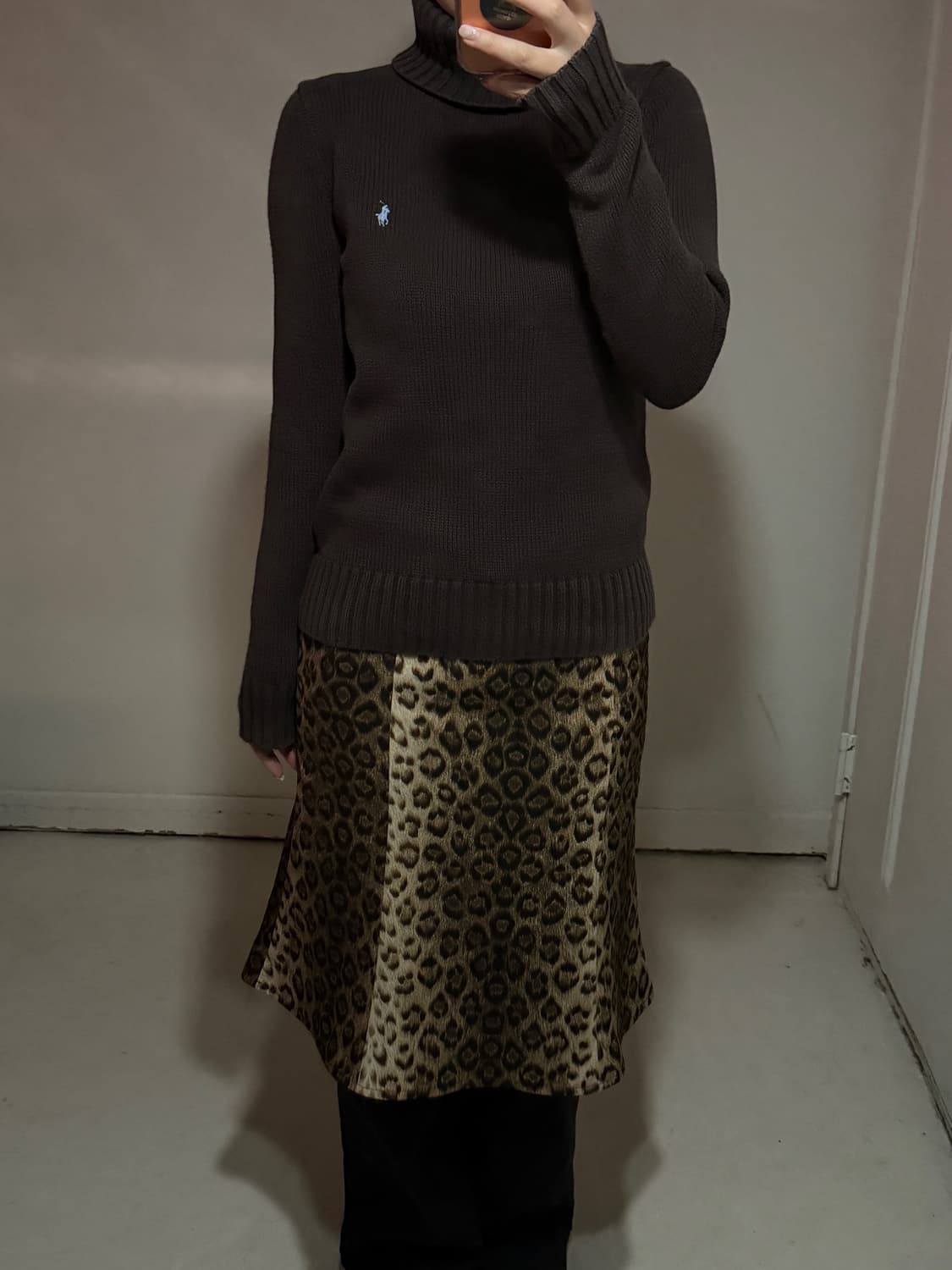 폴로 랄프로렌 브라운 케이블 니트 터틀넥 상품이미지2