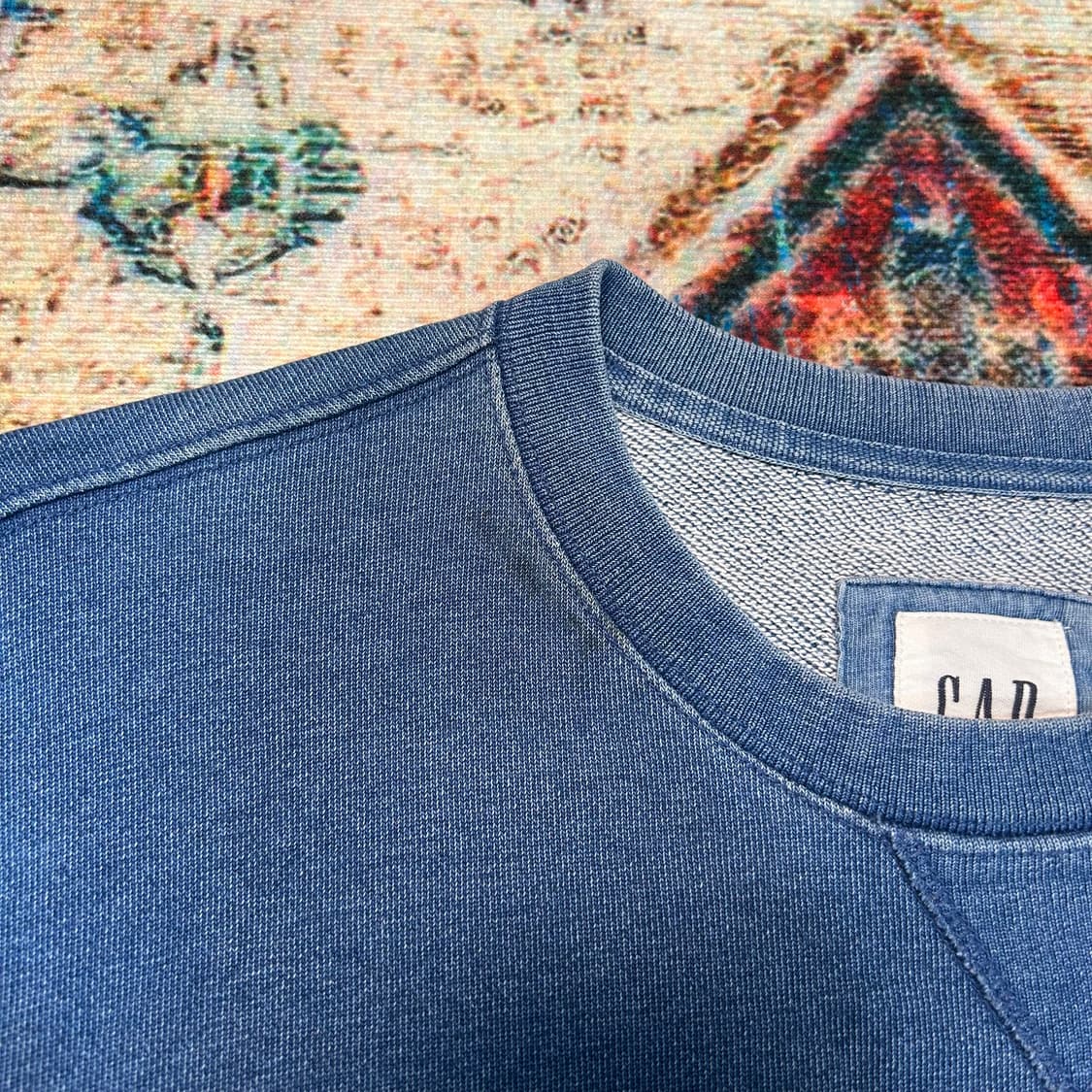 [2XL] 갭 피그먼트 블루 아치로고 스웻셔츠 상품이미지9