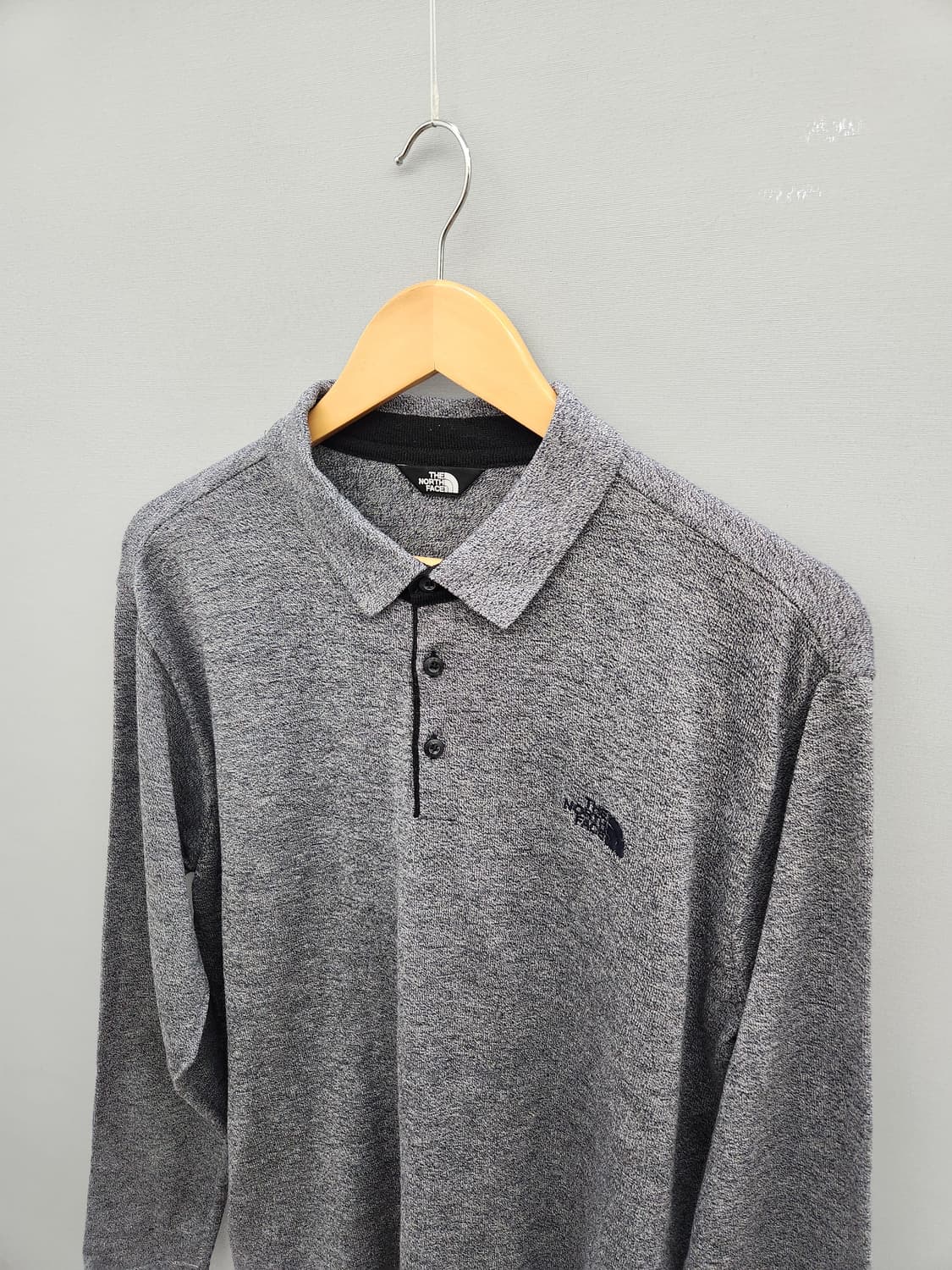 노스페이스 긴팔 카라티 그레이 상품이미지3