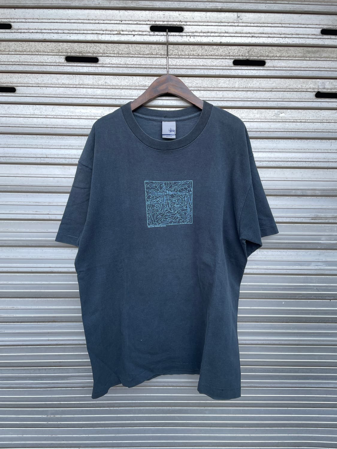 90-00s 스투시 페이드 네이비 반팔 티셔츠(USA Made) 상품이미지5