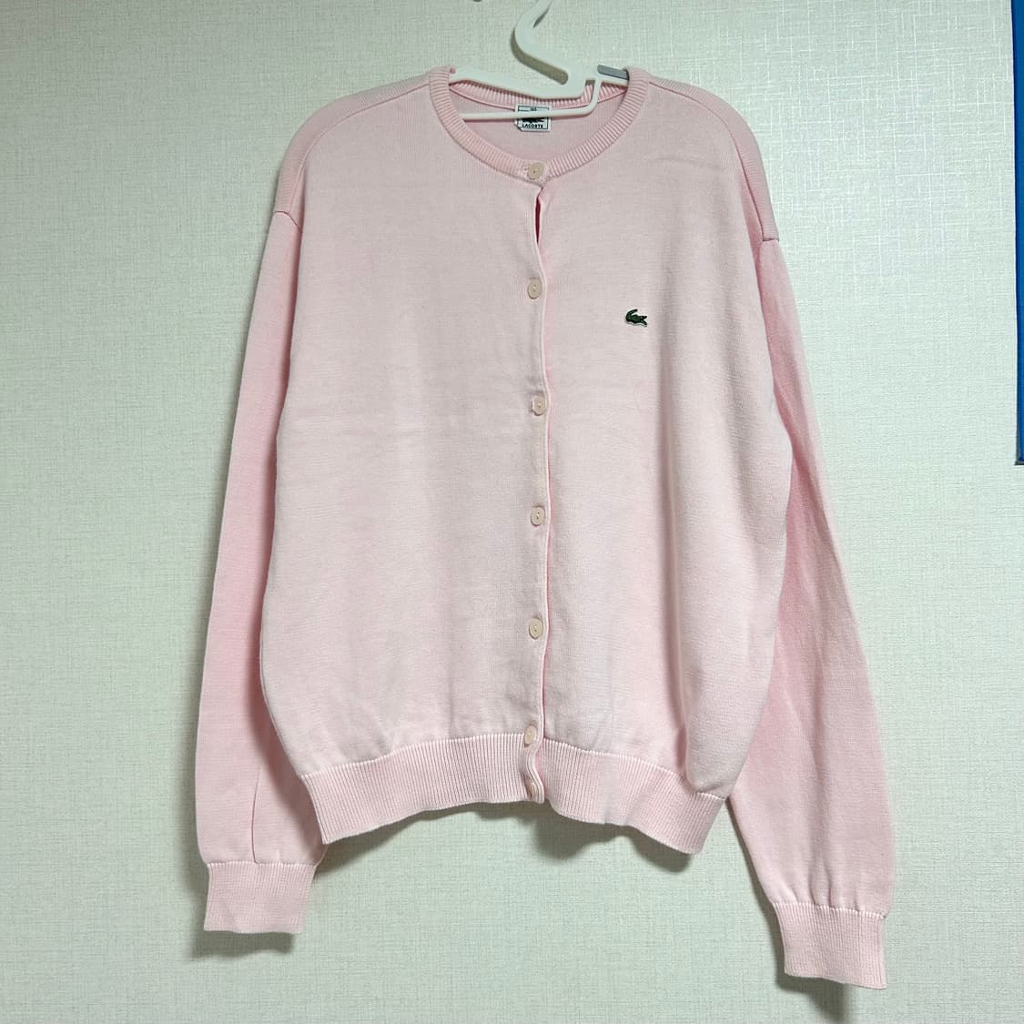 라코스테 니트 가디건 베이비 핑크 L 상품이미지3