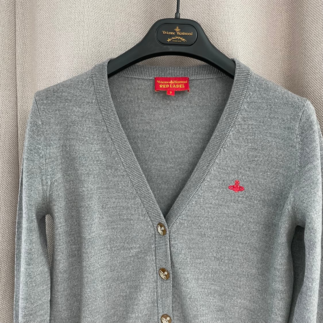 비비안웨스트우드 브이넥 가디건-그레이 상품이미지6