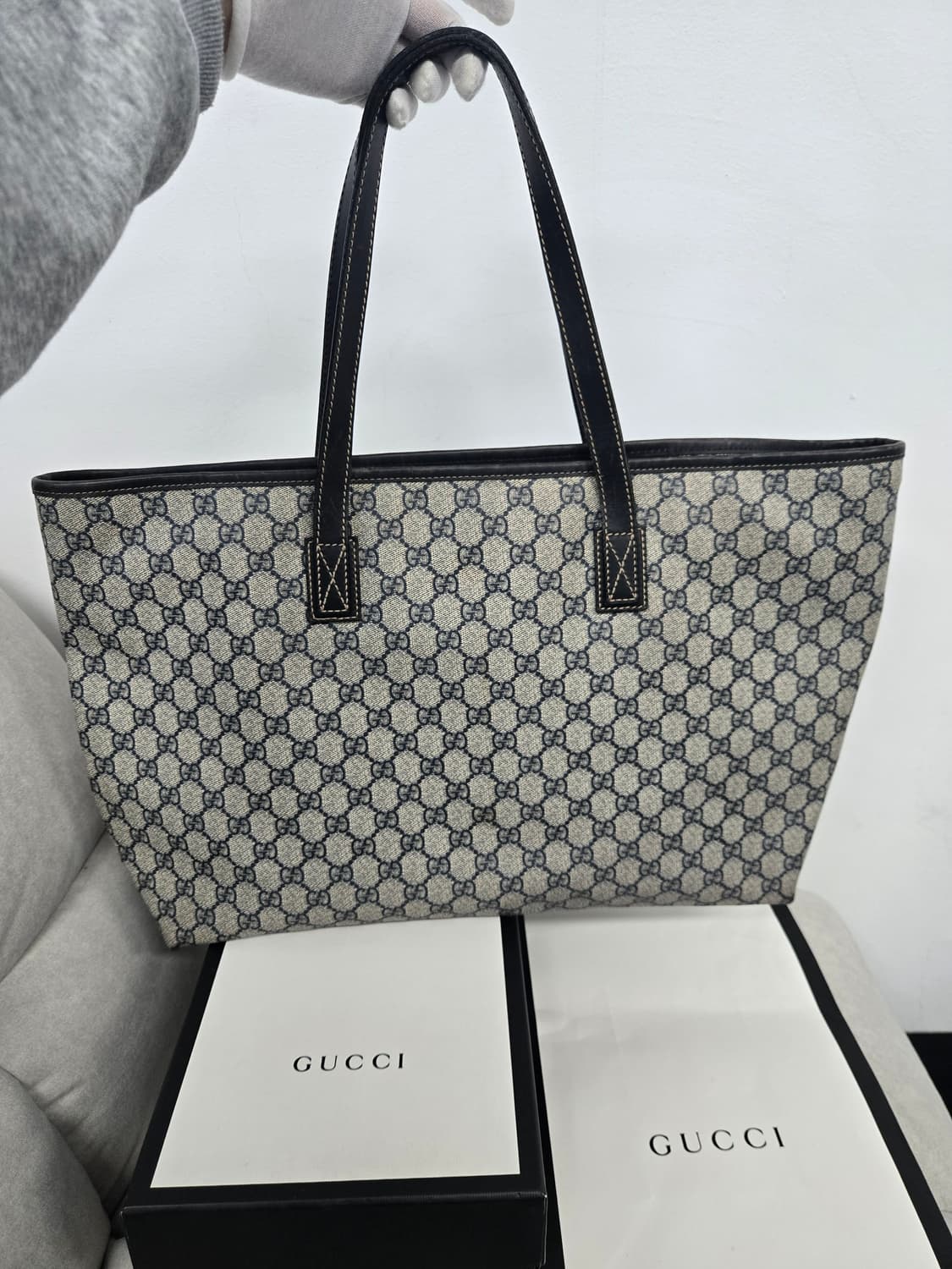 [보증서 정품] 구찌 시그니처 토트백 라지 상품이미지1