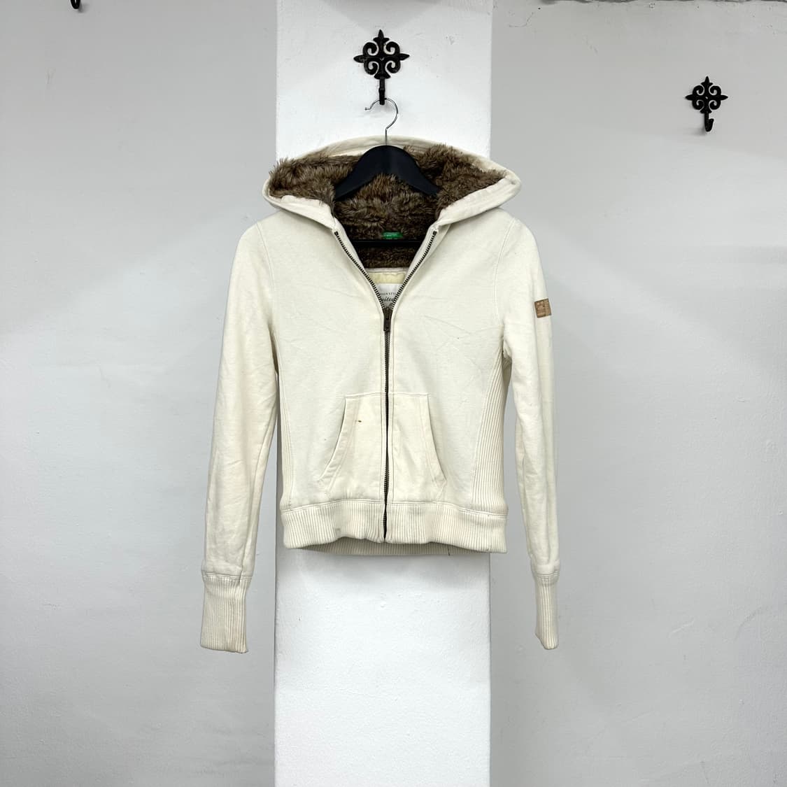 beige fur lining hoodie jacket 상품이미지2