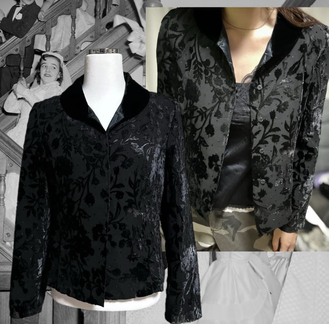 oriental mood black flower jacket 상품이미지1