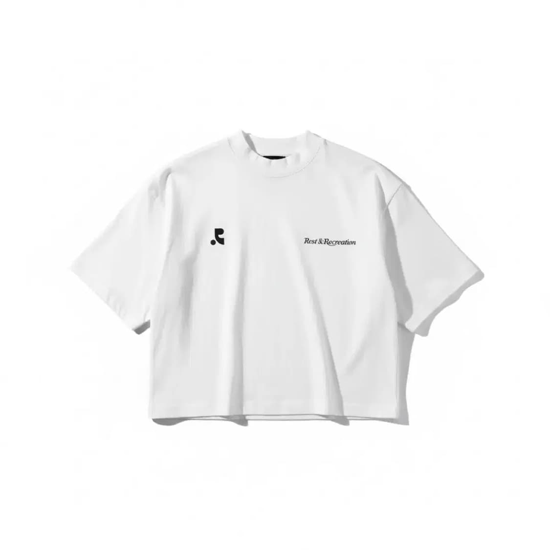 Rest & Recreation 크롭 티셔츠 화이트 상품이미지1