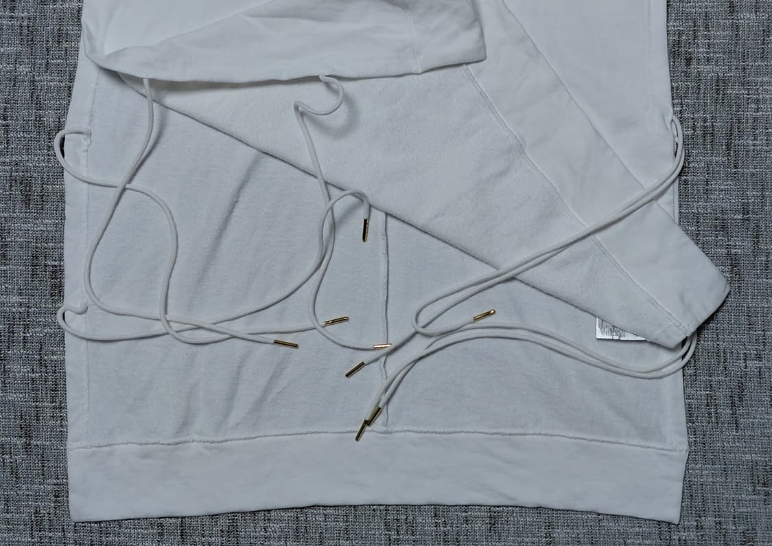 [LL] MEDE 19F 사이드 레이스업 후드 베스트 (화이트) 상품이미지4