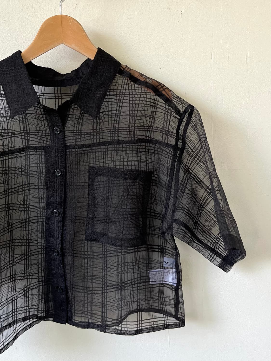 forksy 시스루 크롭 셔츠 상품이미지2