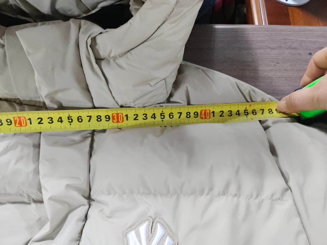 MLB 키즈 165  구스 다운 베이지 후두 패딩 .남여가능 상품이미지8