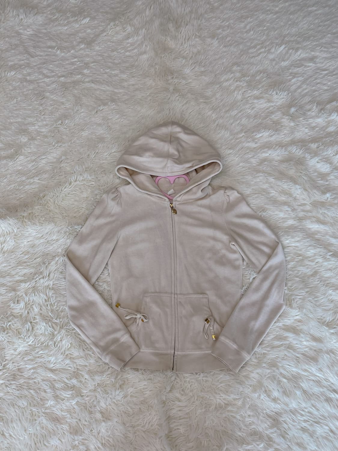 유일매물) y2k 갸루 벨벳 후드집업 상품이미지2