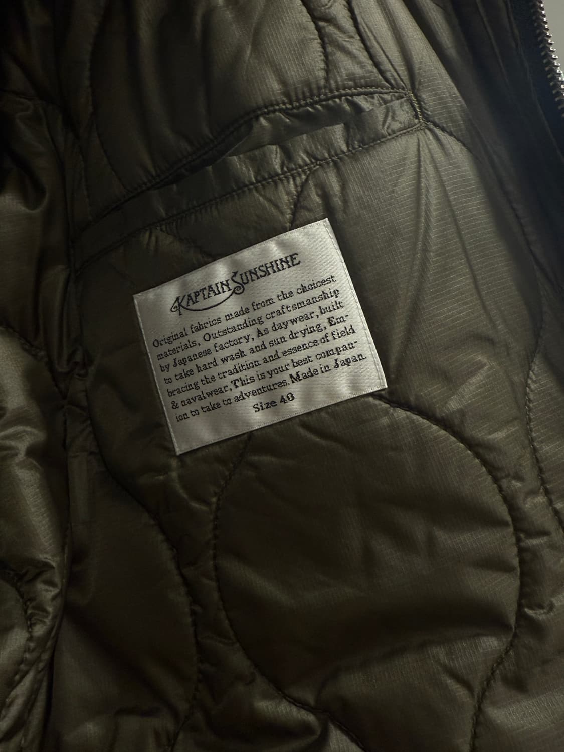 캡틴 선샤인 레이어드 피셔맨 자켓 40 size 상품이미지5