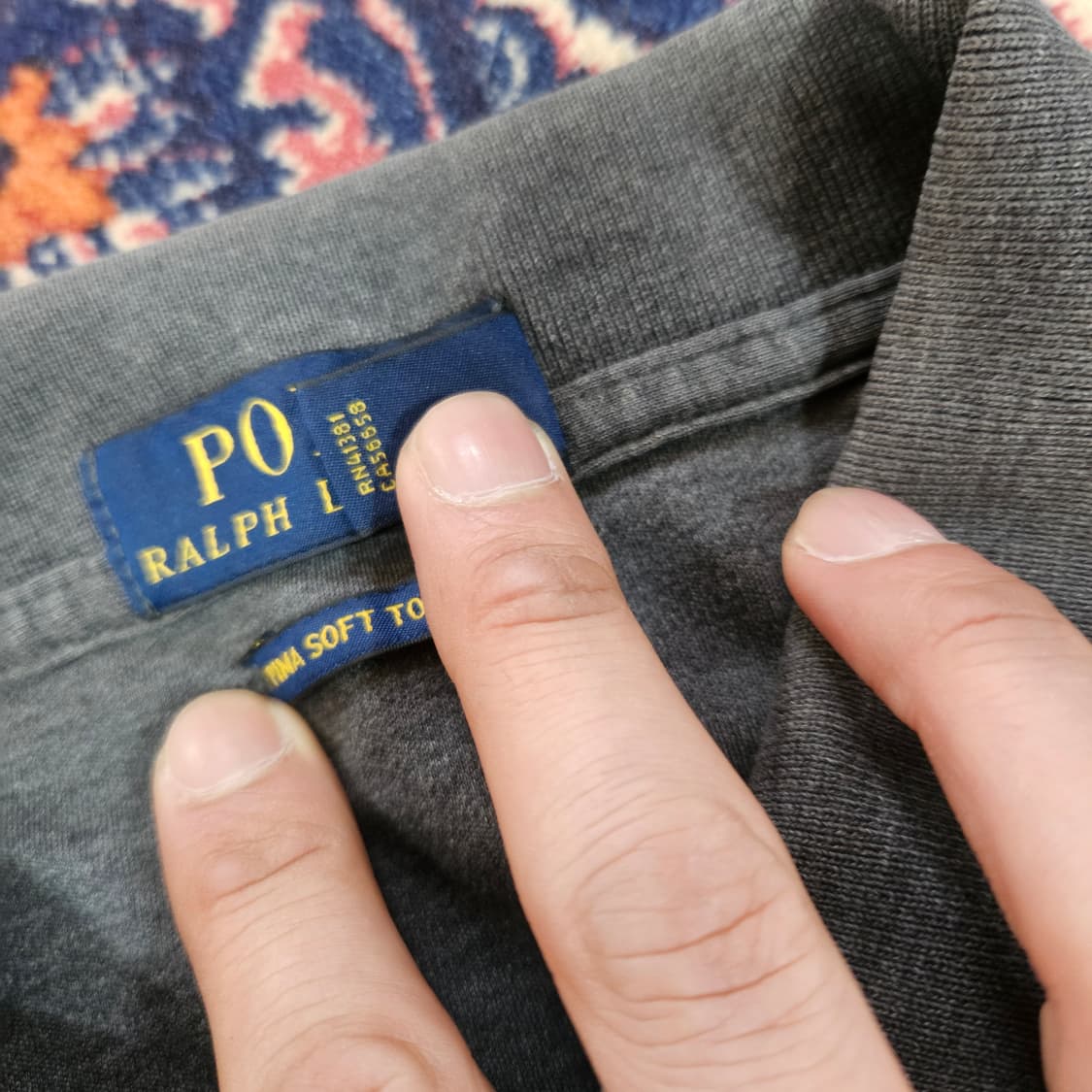 폴로랄프로렌 피마 차콜 반팔 카라티 상품이미지5