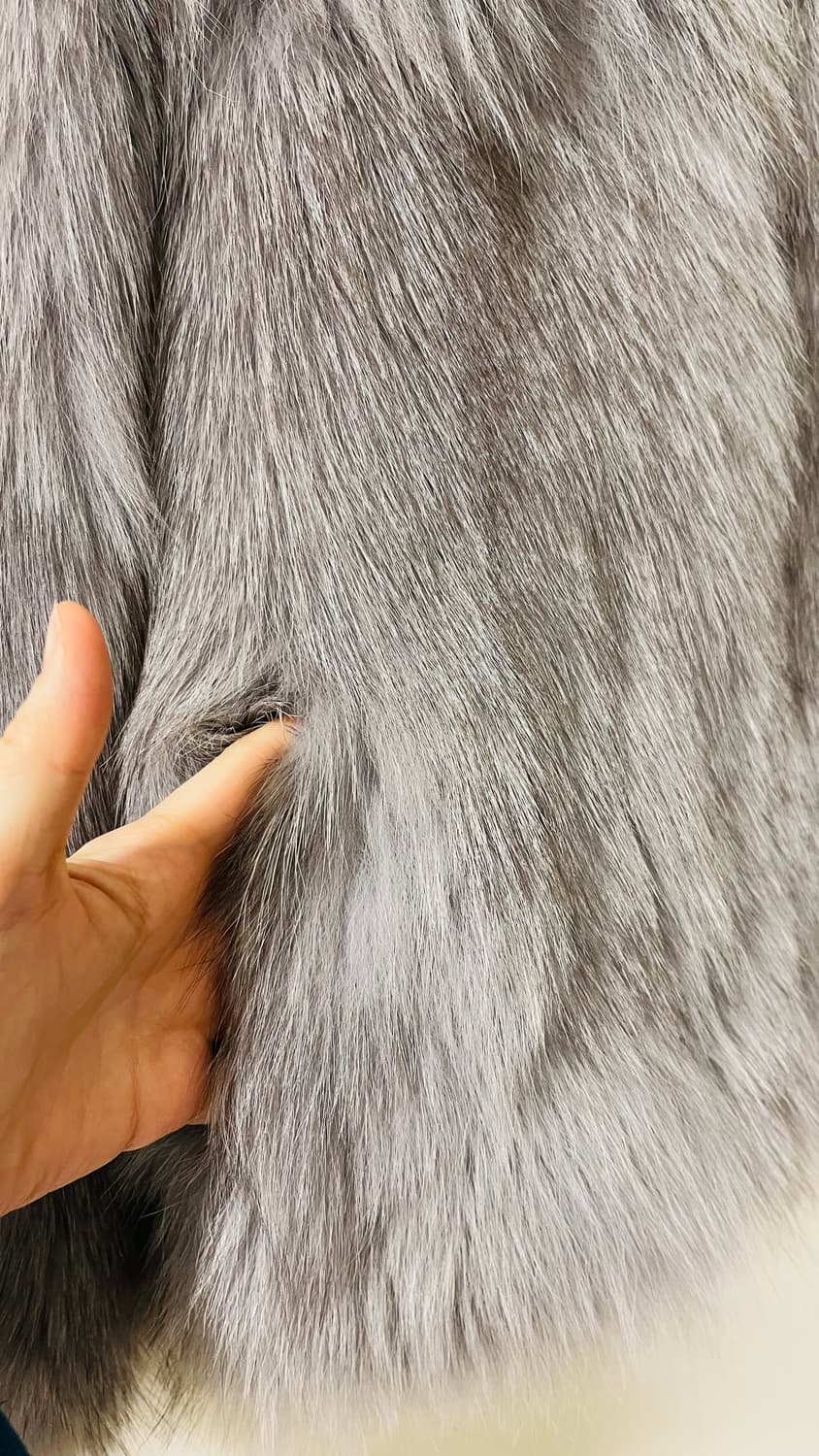 프루 FROU 천연 그레이 폭스퍼 집업 자켓  실착 2회 따뜻하고 예쁨 상품이미지4