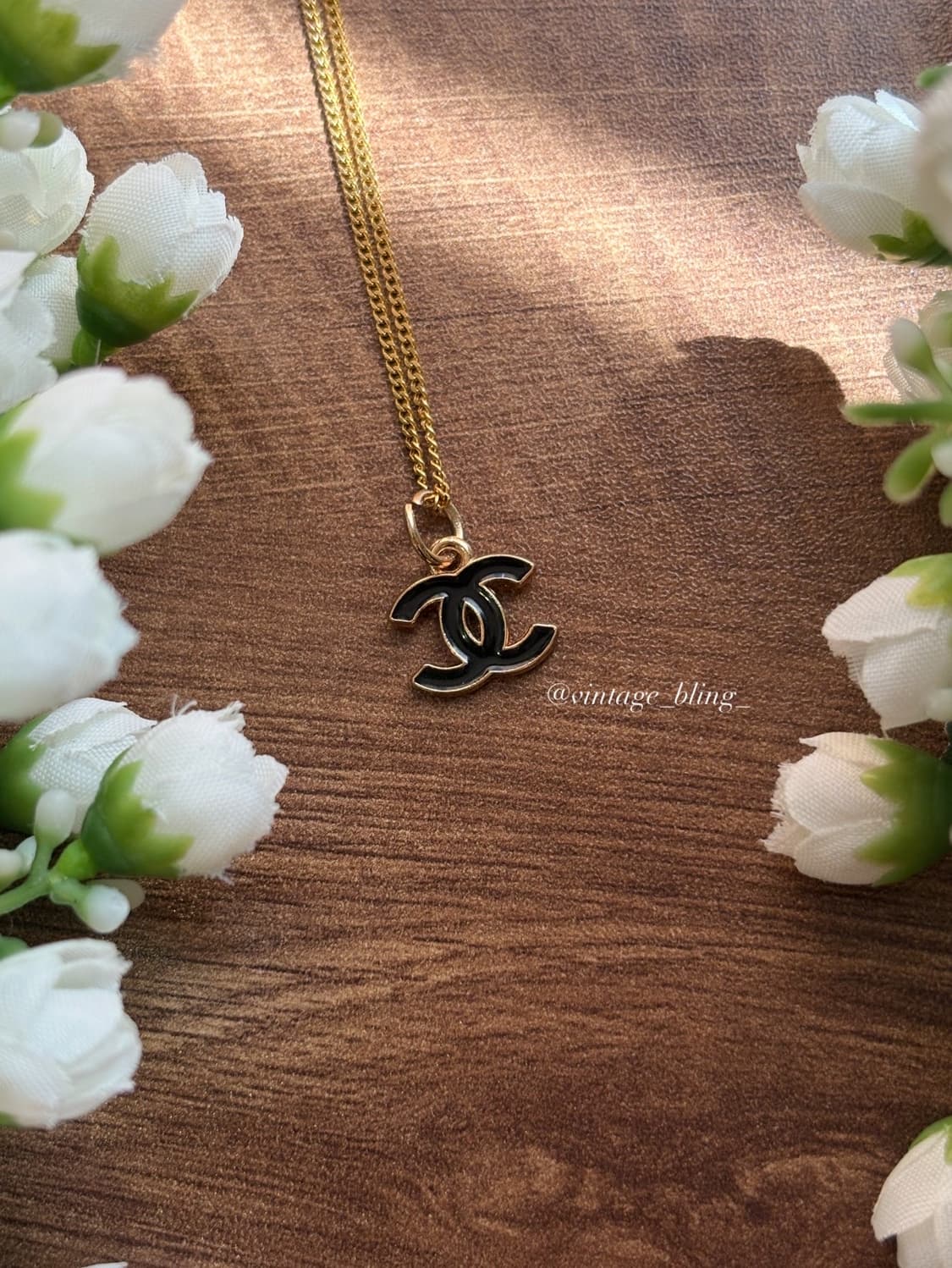 샤넬 심플 미니 로고 골드 목걸이 상품이미지2