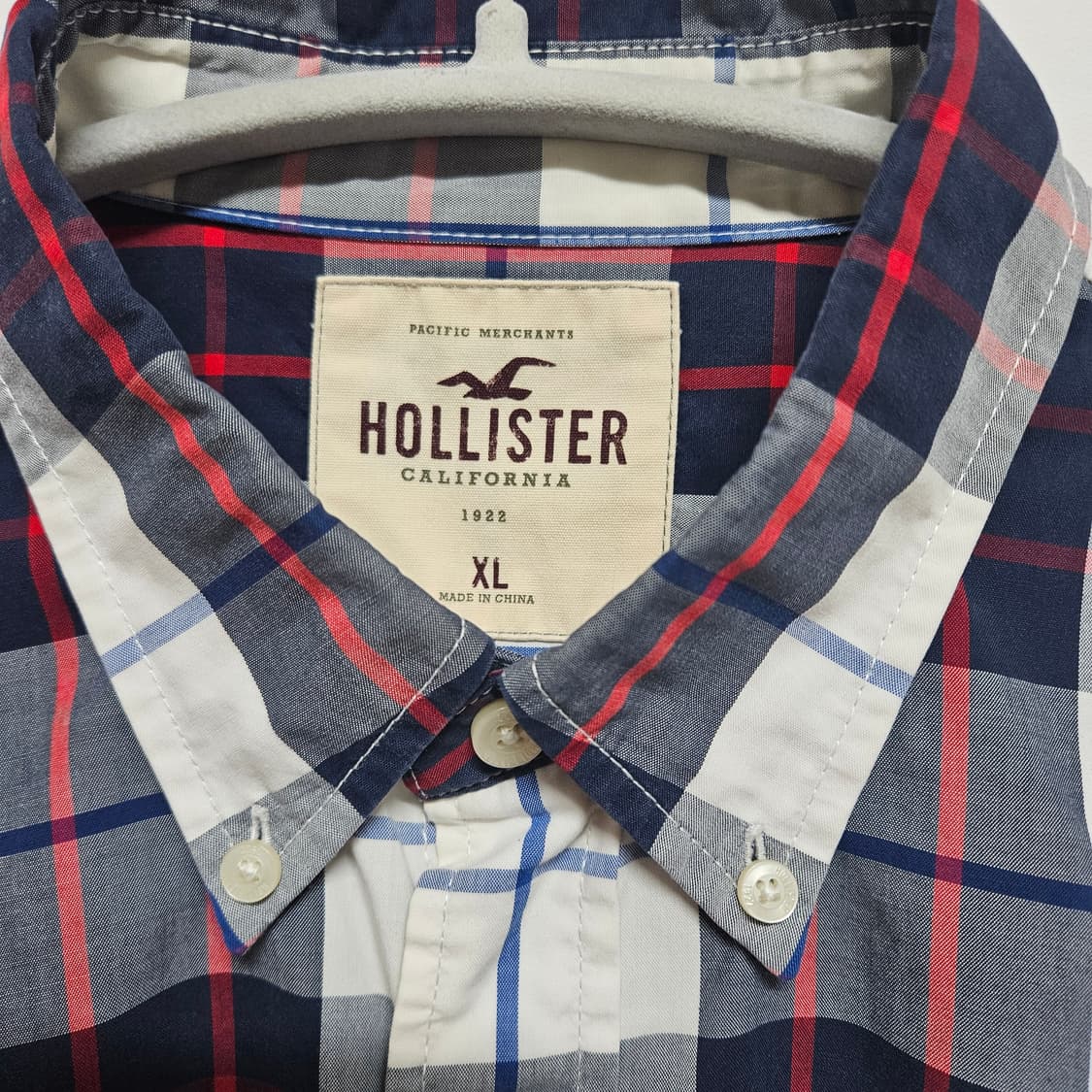 홀리스터 스몰로고 체크셔츠 XL 상품이미지3