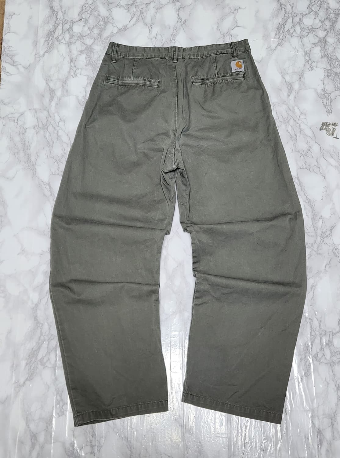 칼하트 WIP 카키 워크 팬츠 바지 상품이미지1