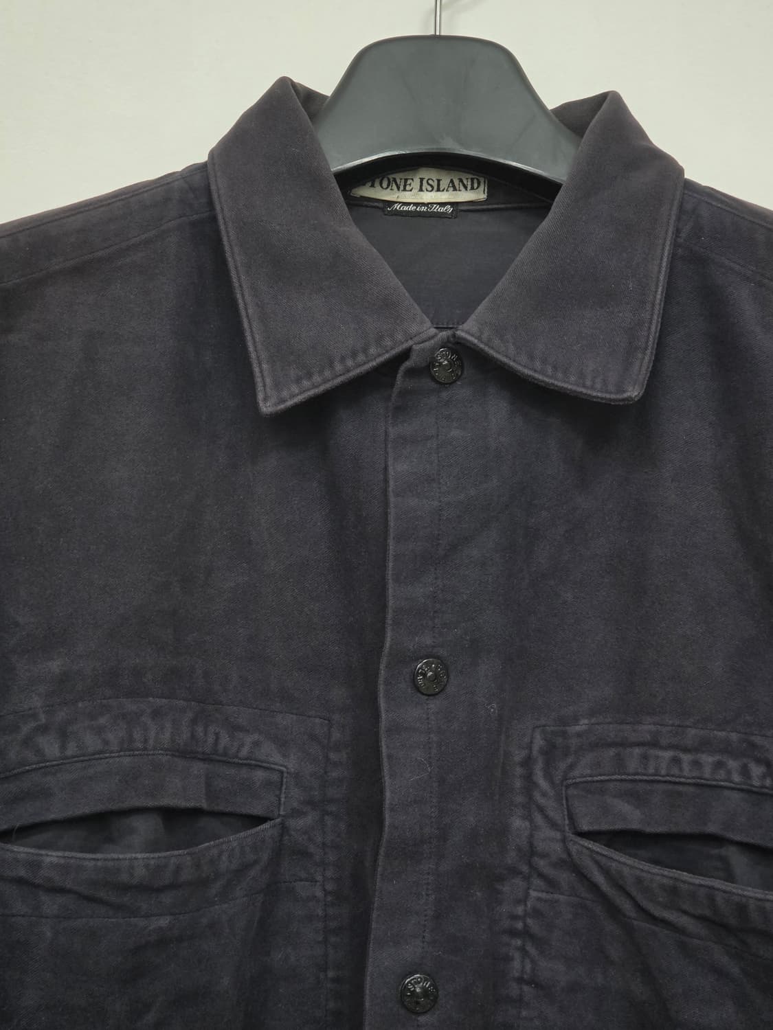 97AW 스톤 아일랜드 그린 엣지 몰스킨 스냅 버튼 재킷 상품이미지4