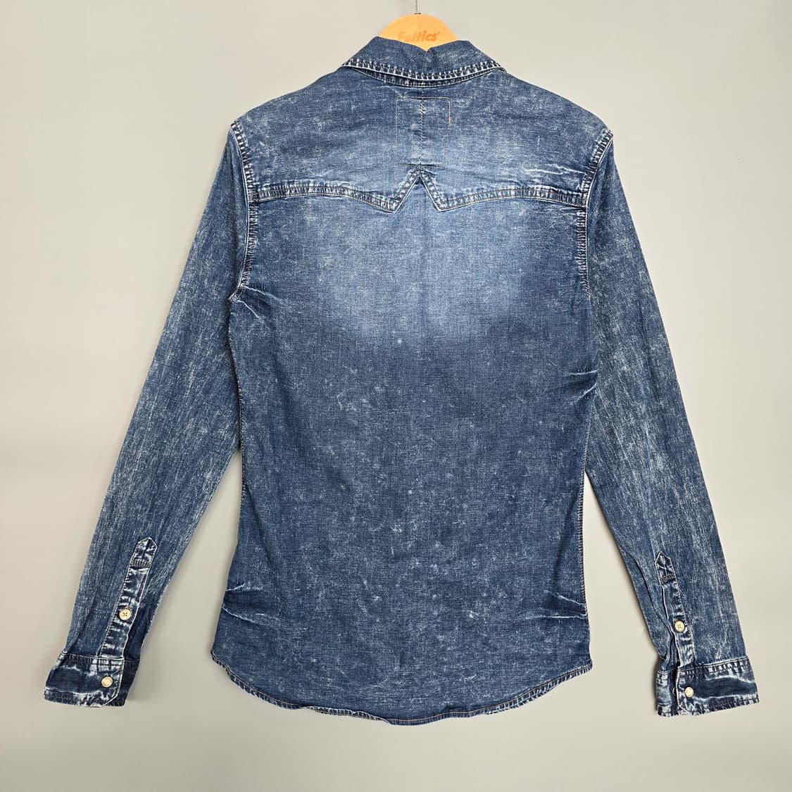 버커루 BUCKAROO 인디고 데님 웨스턴 셔츠 M 상품이미지3