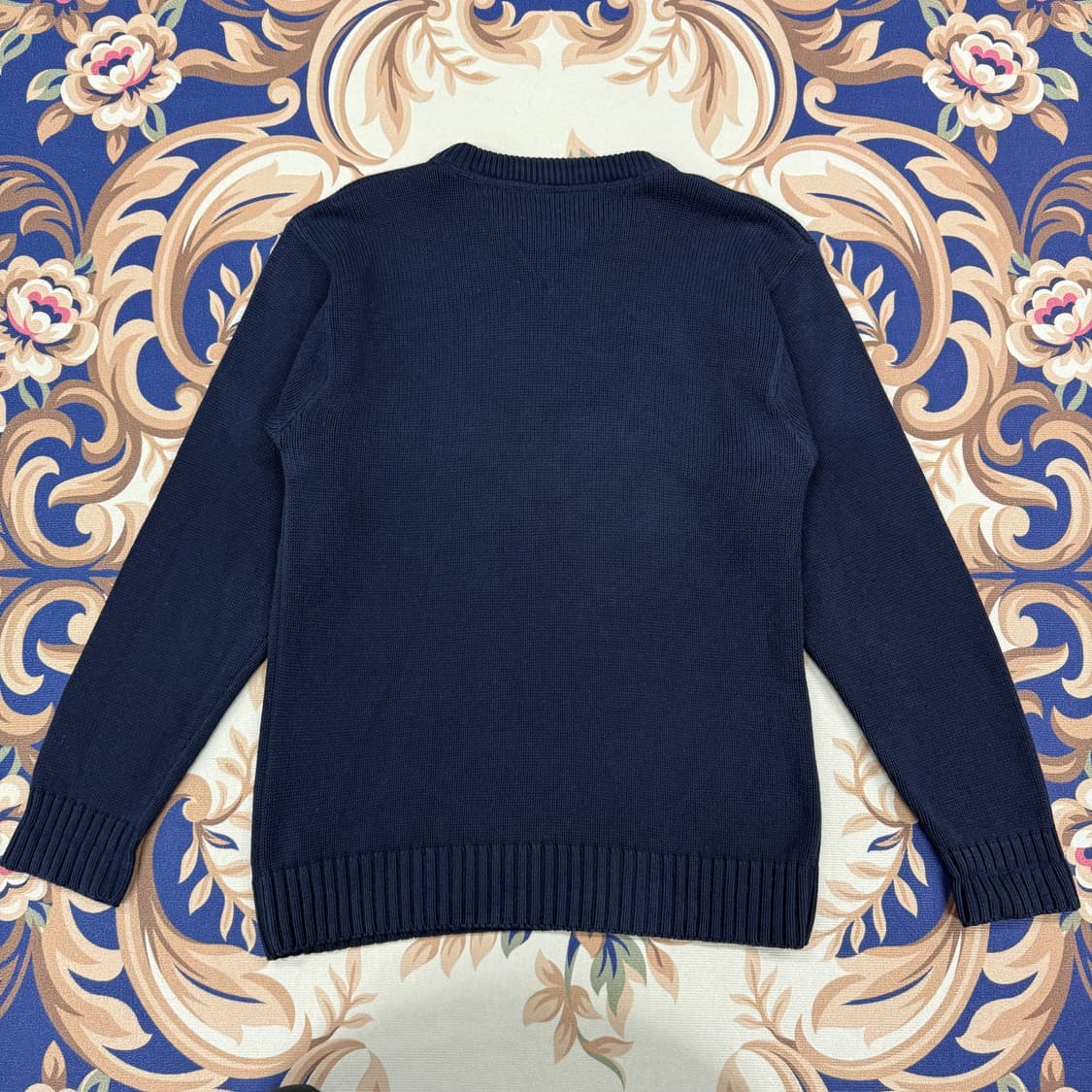 (M)90s 타미힐피거 스몰로고 코튼니트(네이비) 상품이미지4