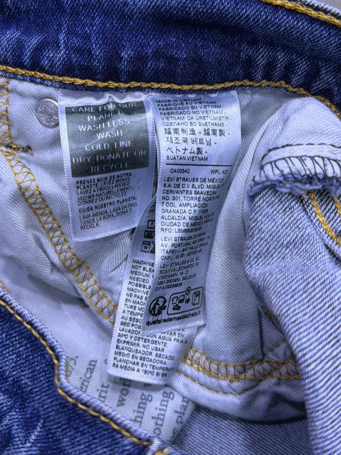 리바이스 511 슬림핏 레트로 스톤워싱 데님팬츠 32 상품이미지8