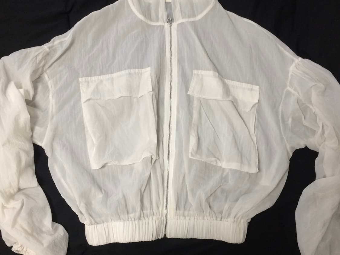 셔링 바람막이 화이트 상품이미지3