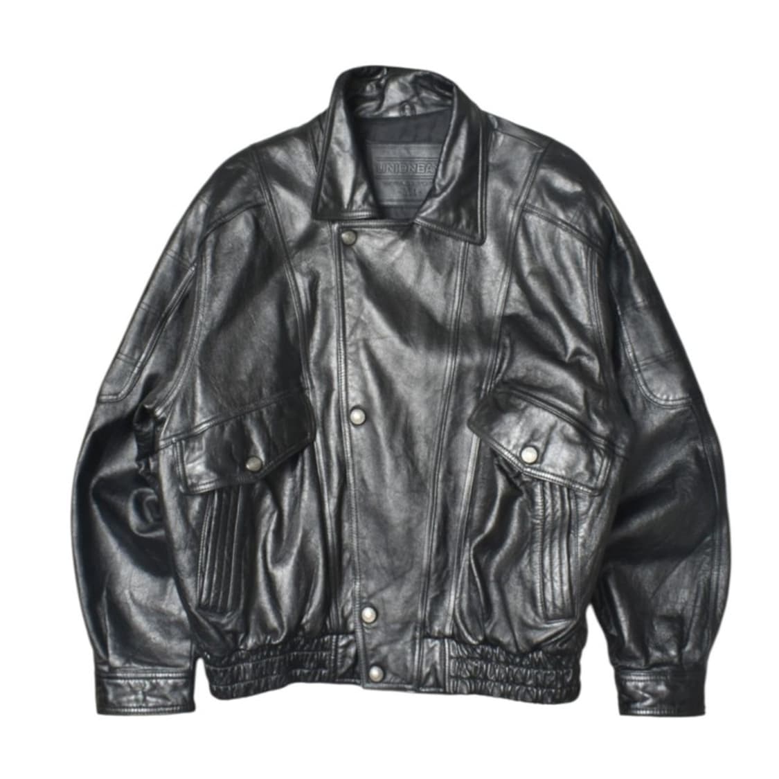 90S 생로랑 무드 레더 가죽 자켓 항공 점퍼 105 N1330 상품이미지1