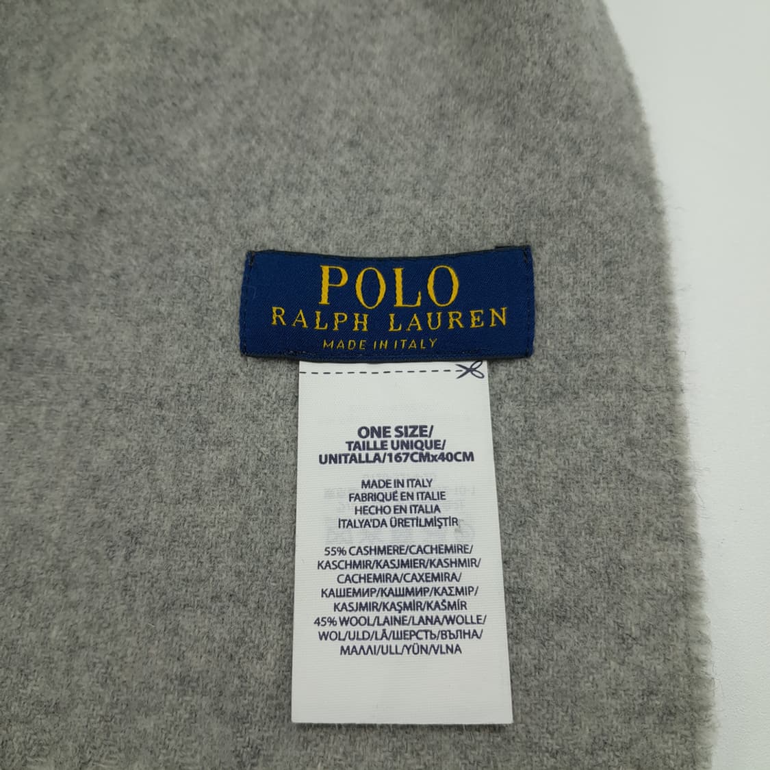 MX203 폴로 랄프로렌 아이스그레이 캐시미어 울 빅 목도리 머플러 상품이미지6