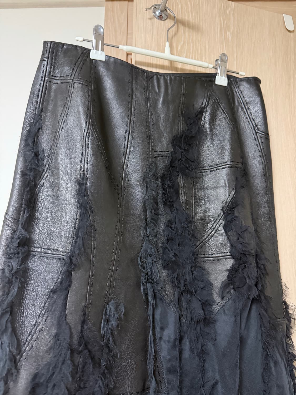 루비나 양가죽 롱스커트 상품이미지5