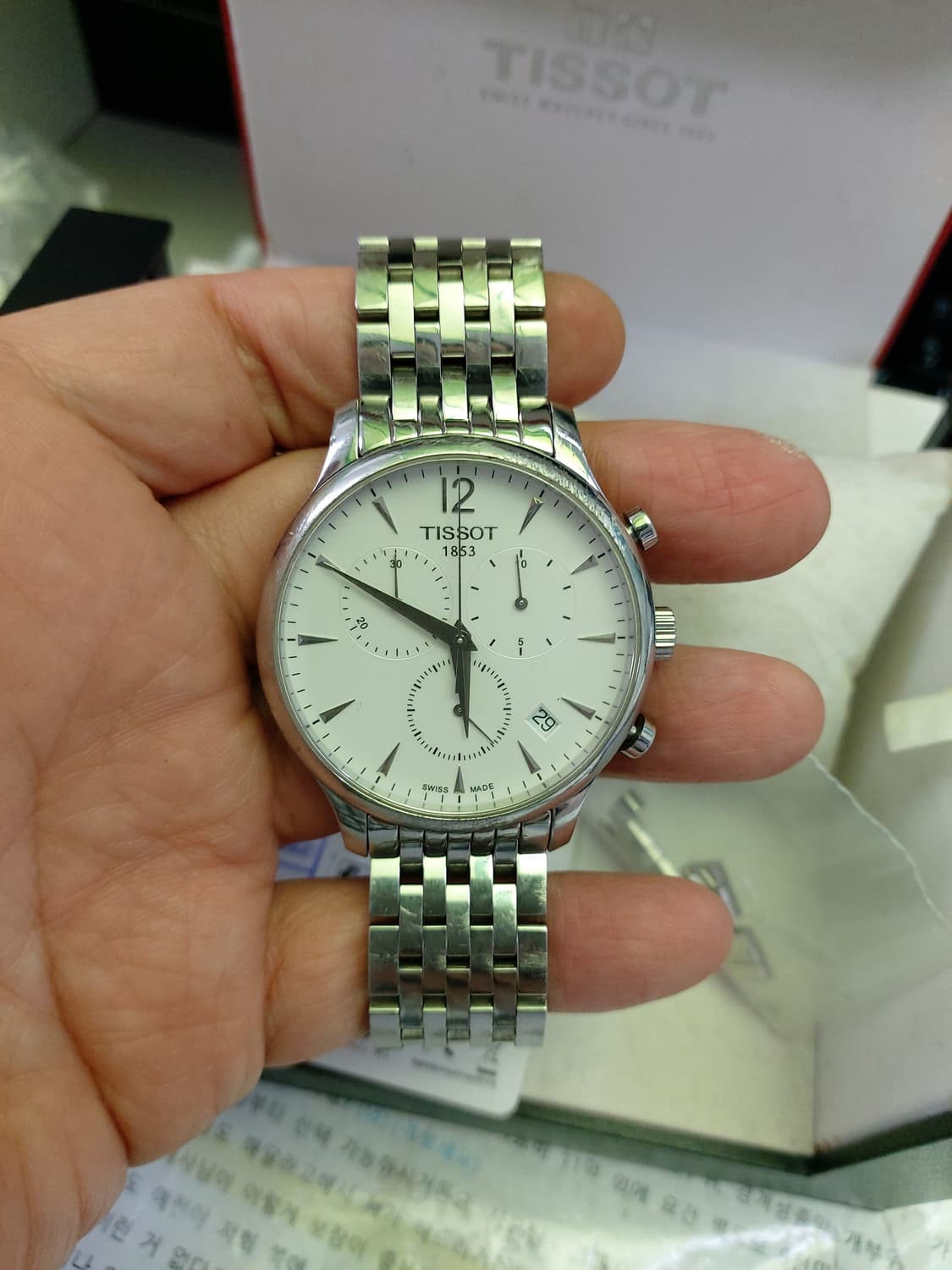 티쏘 남성 은장 메탈 시계 상품이미지1