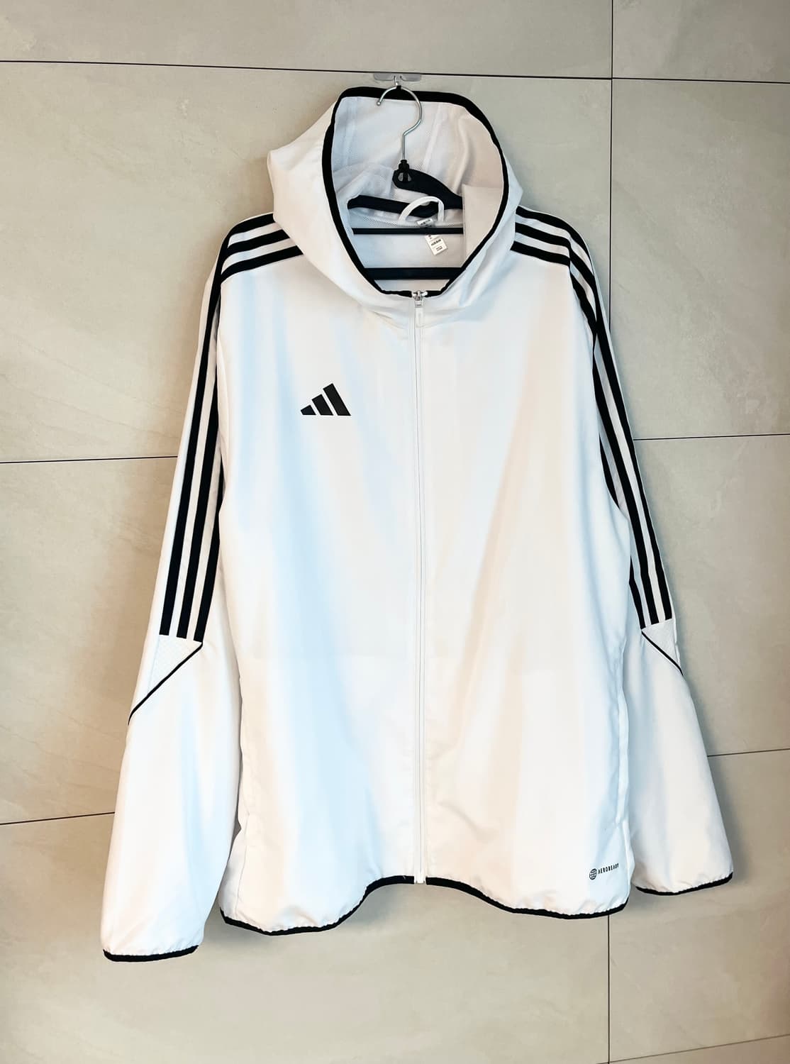 아디다스 윈드브레이커 흰, 검 바람막이 (2XL size) 상품이미지6