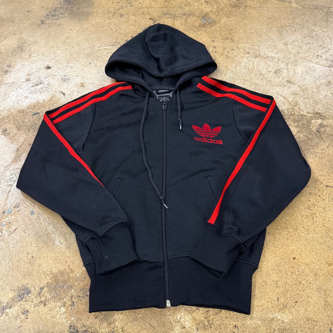 아디다스 검빨 후플 후드집업 져지 상품이미지2