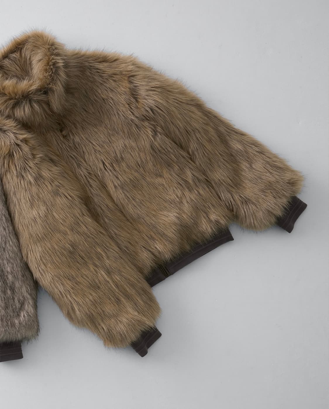 웰빙익스프레스 퍼자켓 카멜 상품이미지1