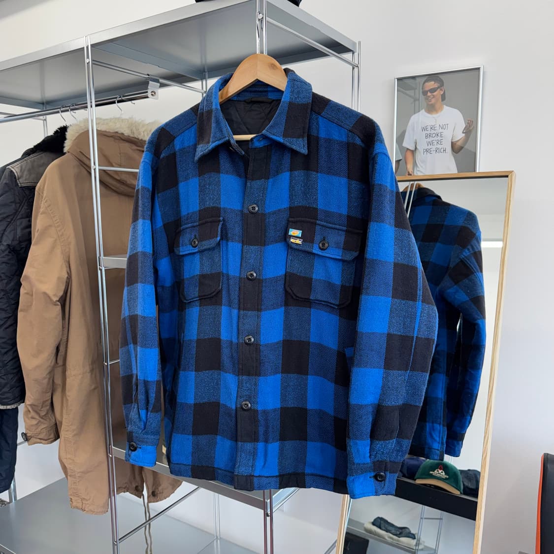 일본 빈티지 럼버잭 체크 플란넬 자켓 (M)    상품이미지1