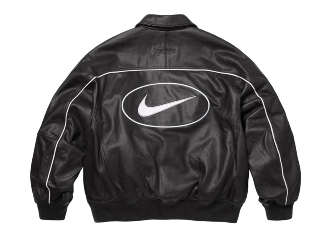 [새상품 / M] 나이키 슈프림 바시티 레더 자켓 상품이미지2