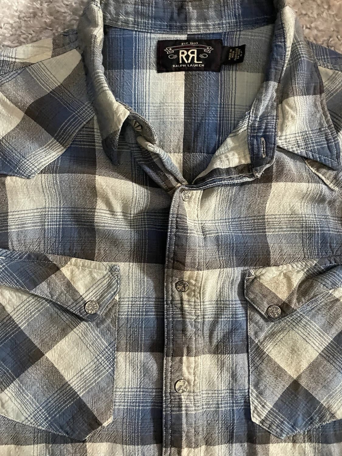 RRL 더블알엘 플래드 트윌 웨스턴 셔츠 상품이미지2