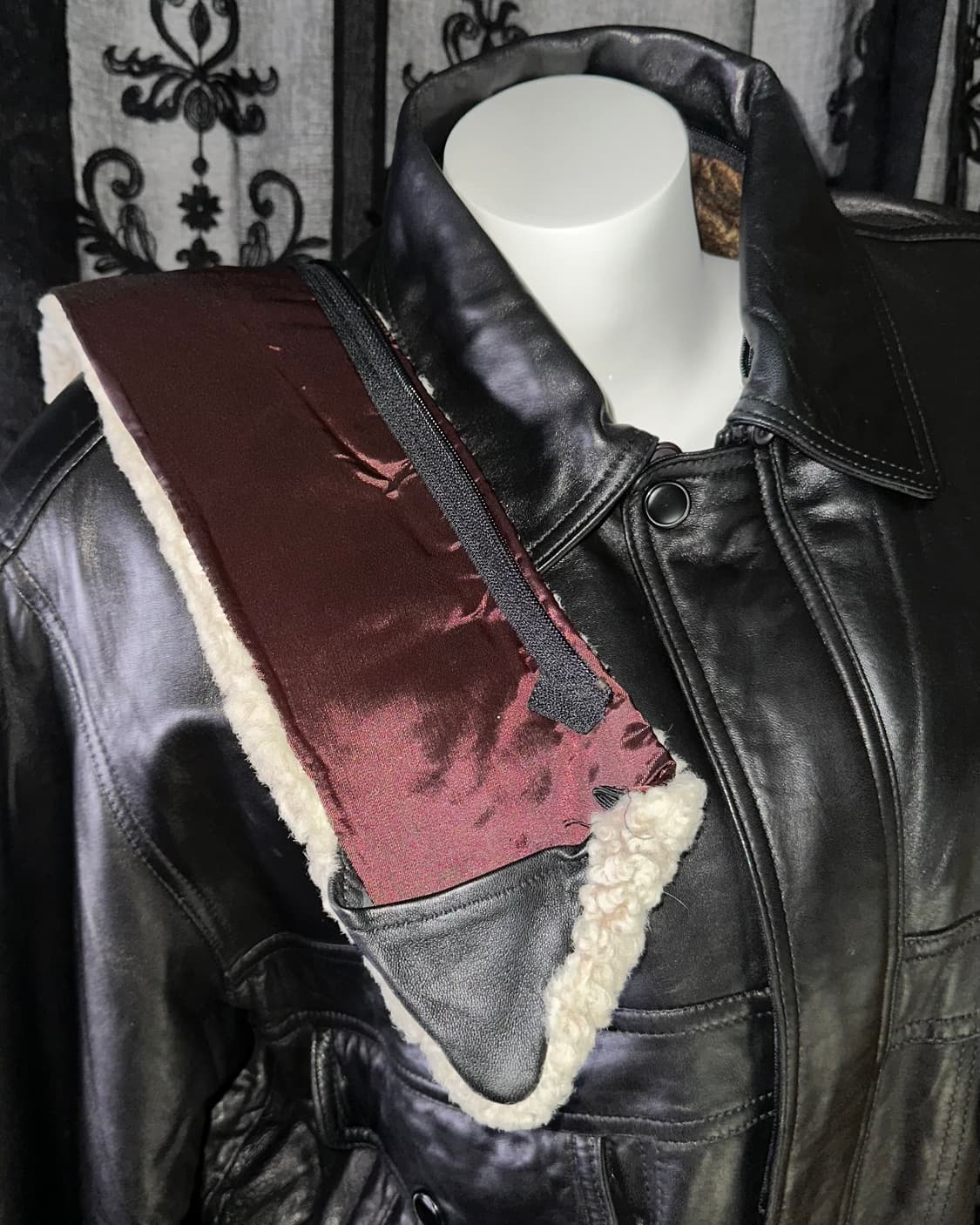 black sheepskin Bomber 상품이미지5