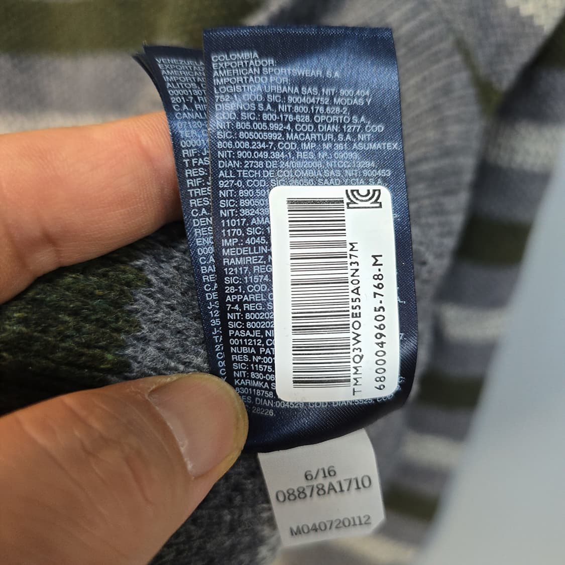 타미힐피거(Tommy Hilfiger) 스트라이프 니트 그레이 M 상품이미지8