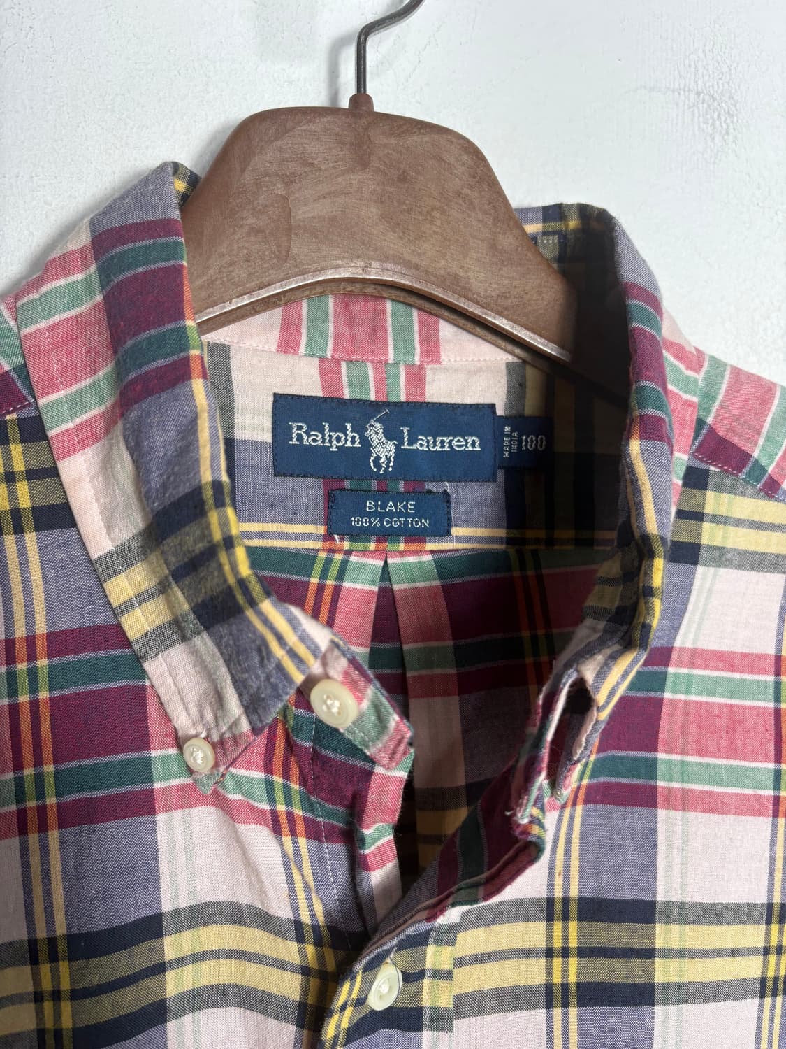 폴로 반팔 체크 셔츠 상품이미지4