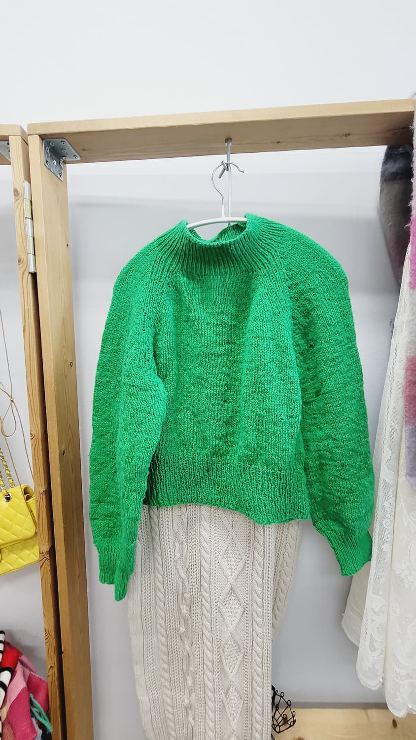 그린 홀가먼트 핸드메이드니트 상품이미지4