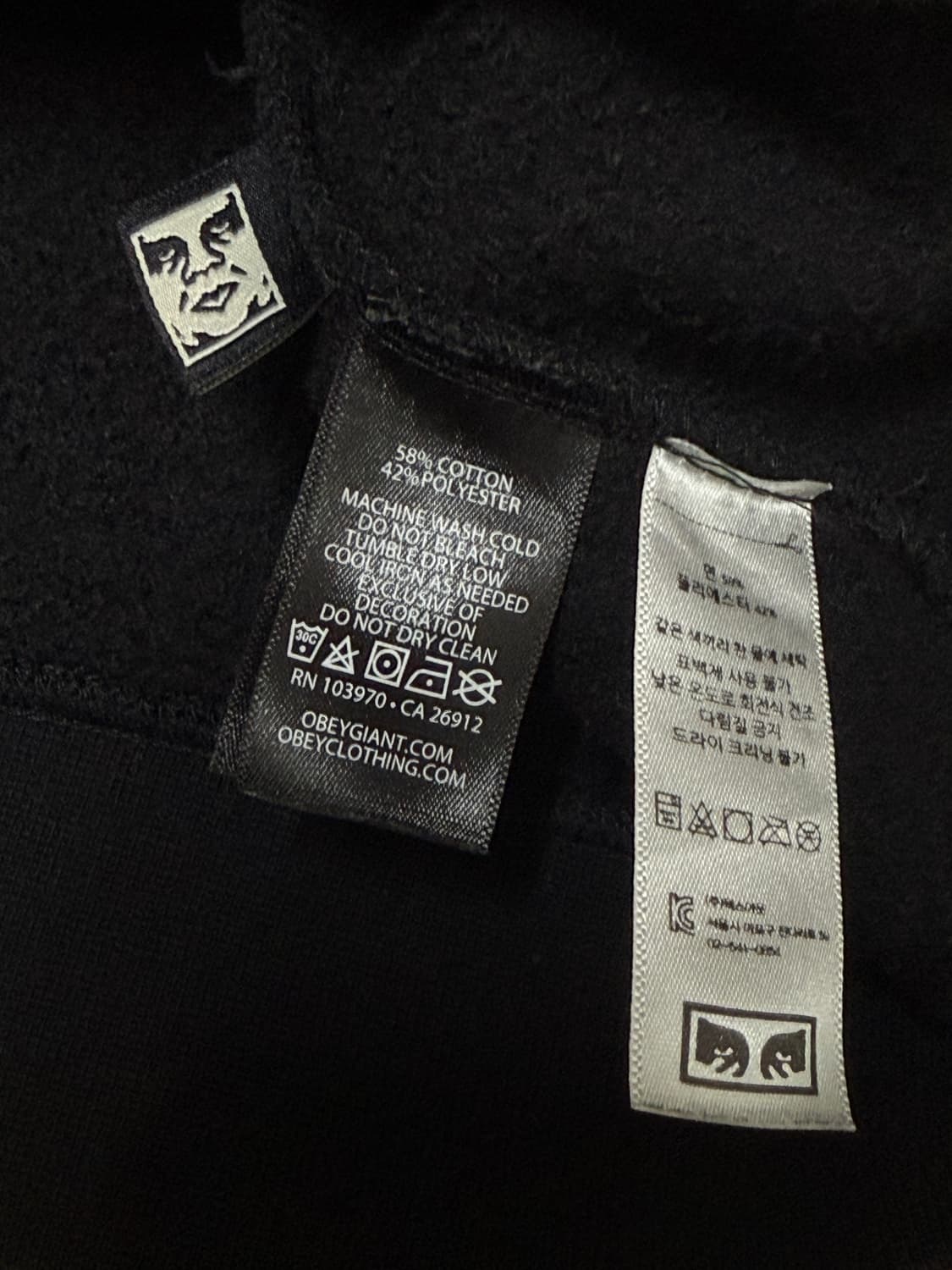 오베이 박스로고 후드티 L  상품이미지2