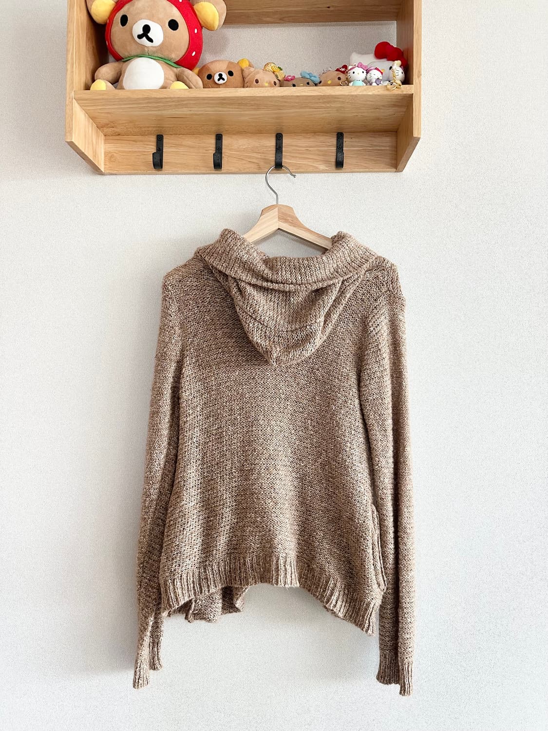 jpn 하구미 스즈코 너드 모리걸 히피 니트 가디건 케이프 등 상의 상품이미지9